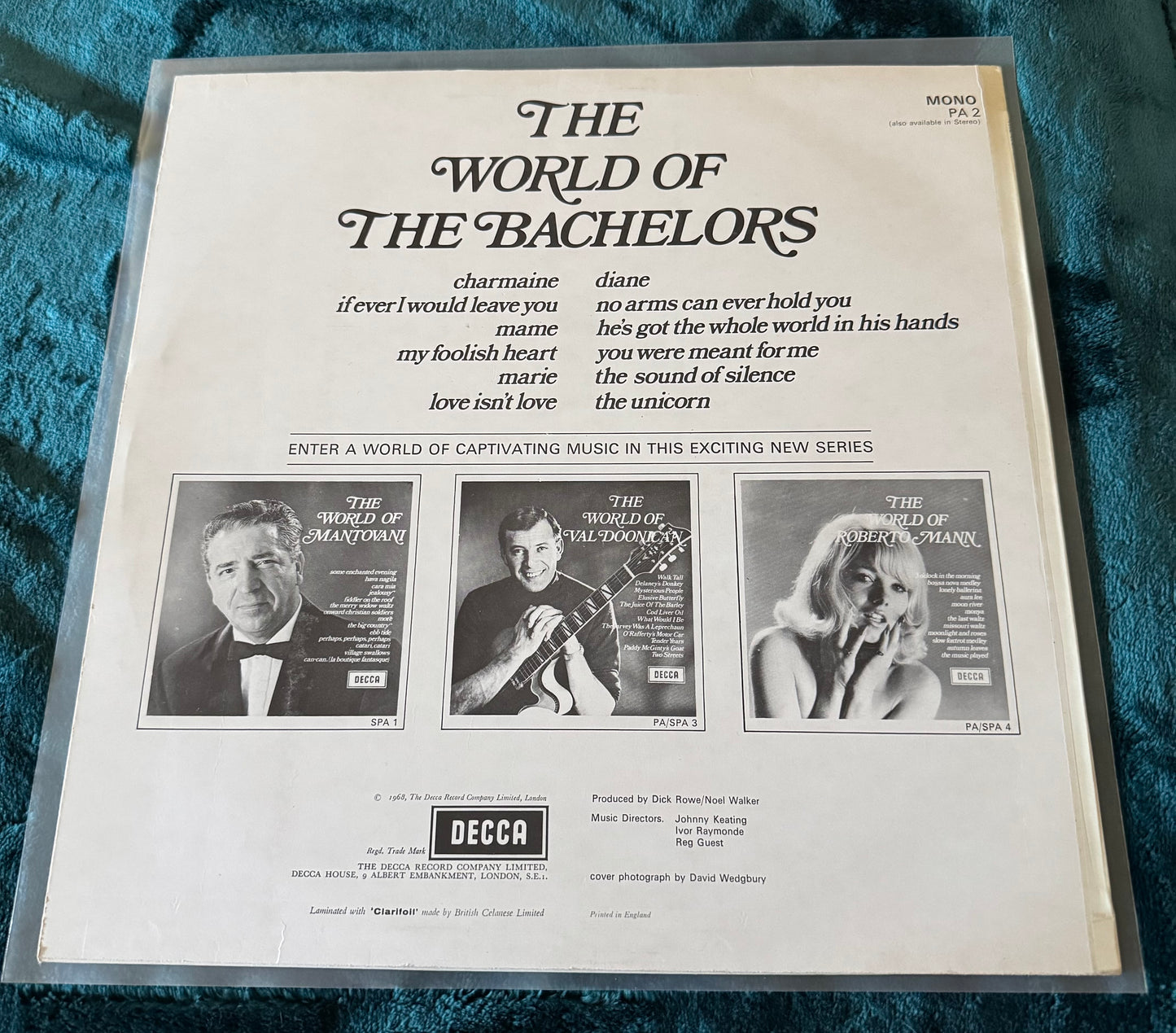 The World Of The Bachelors - NM/NM PA2 Mono