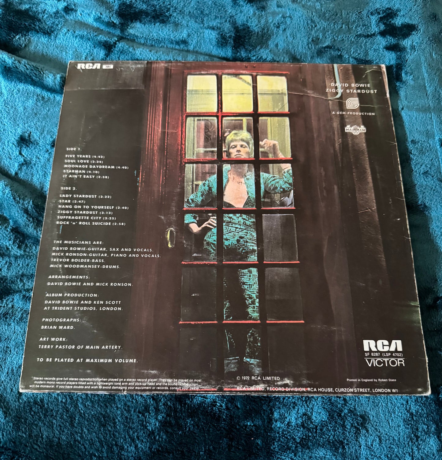 David Bowie - The Rise And Fall Of Ziggy Stardust - VG+/EX